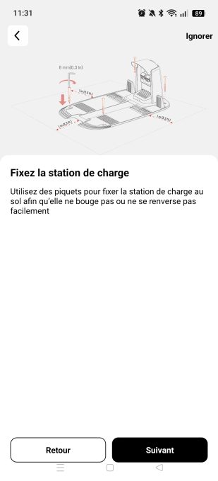 appli mammotion fixer station de charge