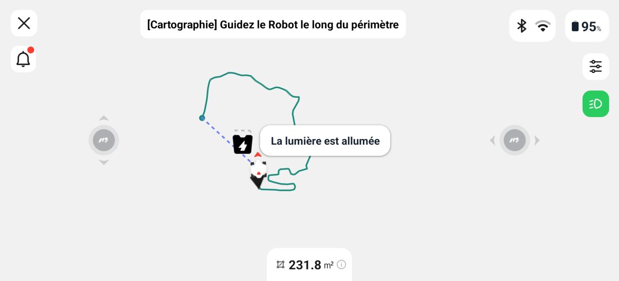 appli mammotion cartographie interface