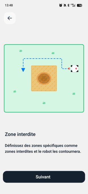 appli mammotion zone interdite
