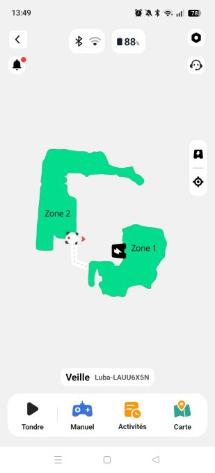 appli mammotion cartographie