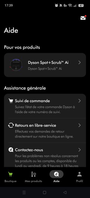 appli mydyson aide