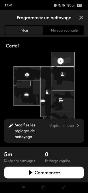 appli mydyson programmer nettoyage