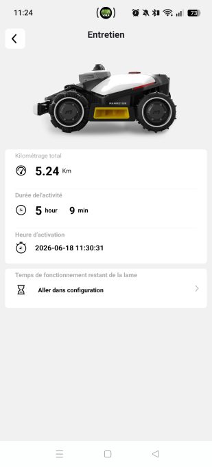 appli mammotion entretien