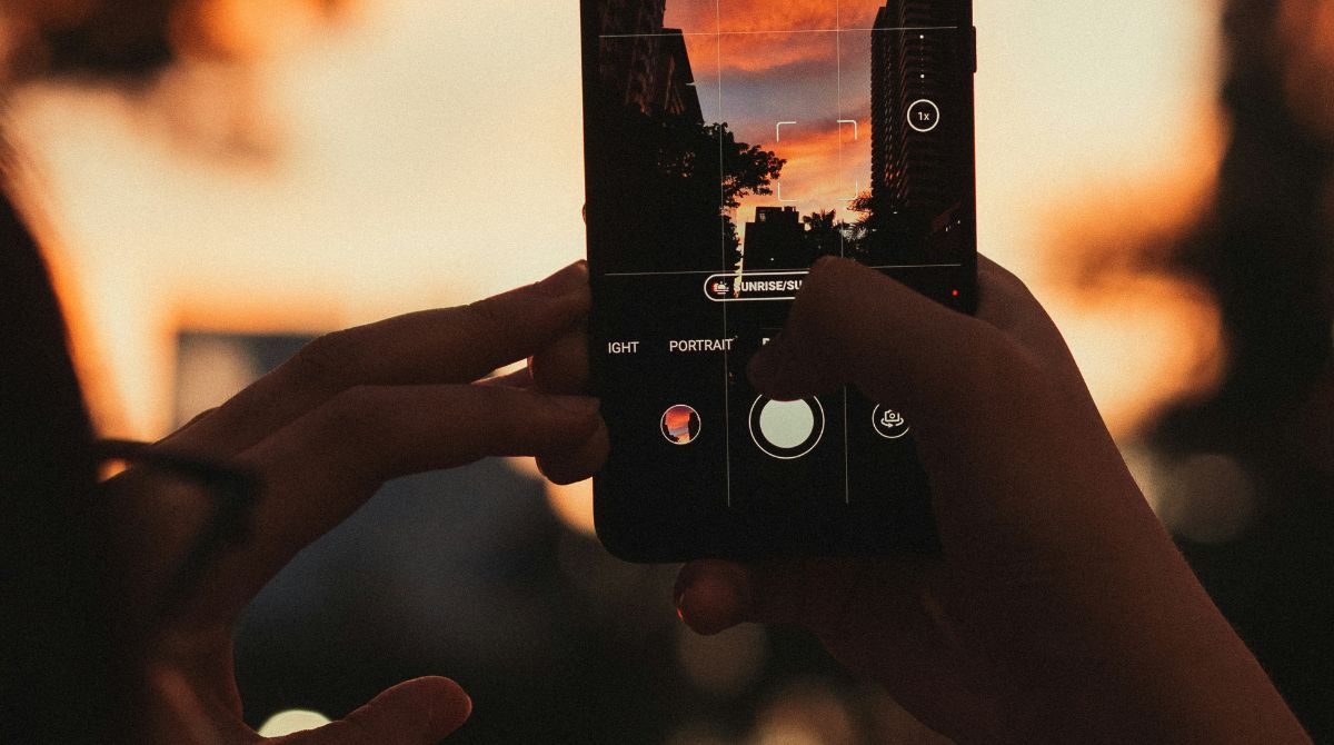 photo du crépuscule avec un smartphone