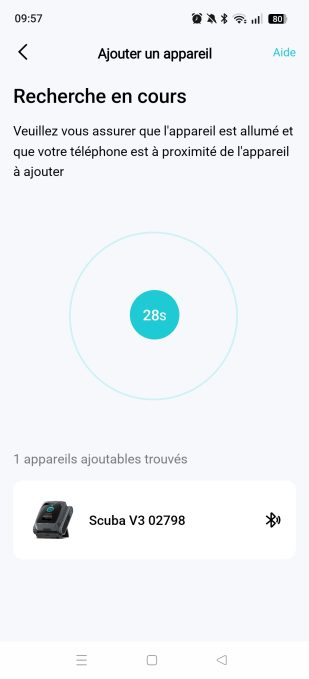 appli aiper apairage