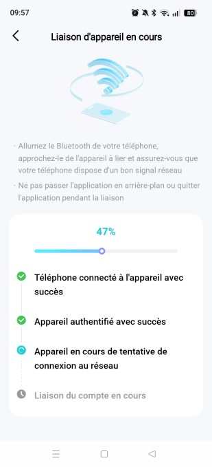 appli aiper liaison apairage