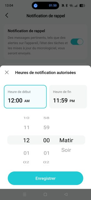 appli aiper programmation