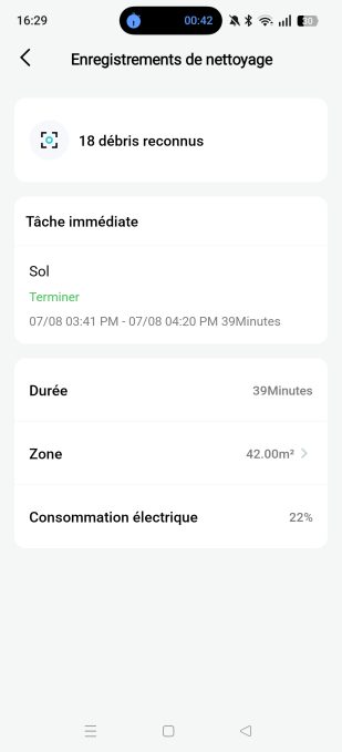 appli aiper journal de nettoyage complet