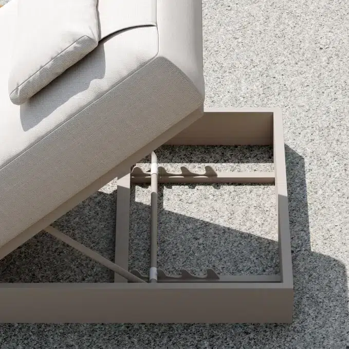 cremaillere chaise longue jardin en aluminium Homary Tevara
