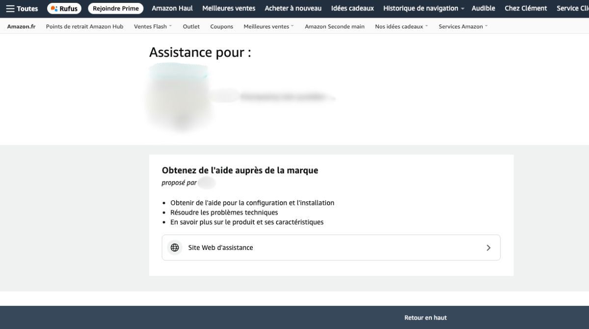 aide depuis une commande sur Amazon (3)
