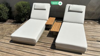 Test du transat Homary Tevara : notre avis sur ce bain de soleil premium en aluminium et teck test et avis transat chaise longue jardin aluminium homary