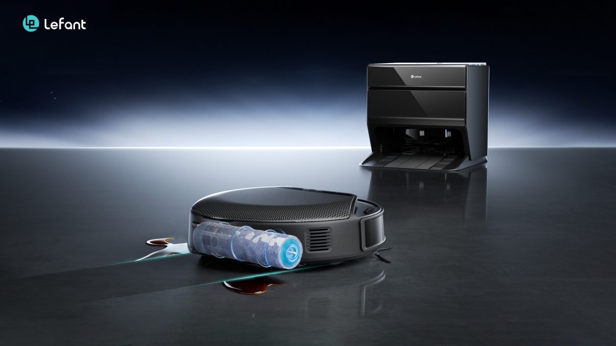 Lefant M5 Pro et M5 Max : rouleau de 20 cm, lavage à 80 °C, 25 000 Pa et station tout-en-un aspi robot M5 Lefant