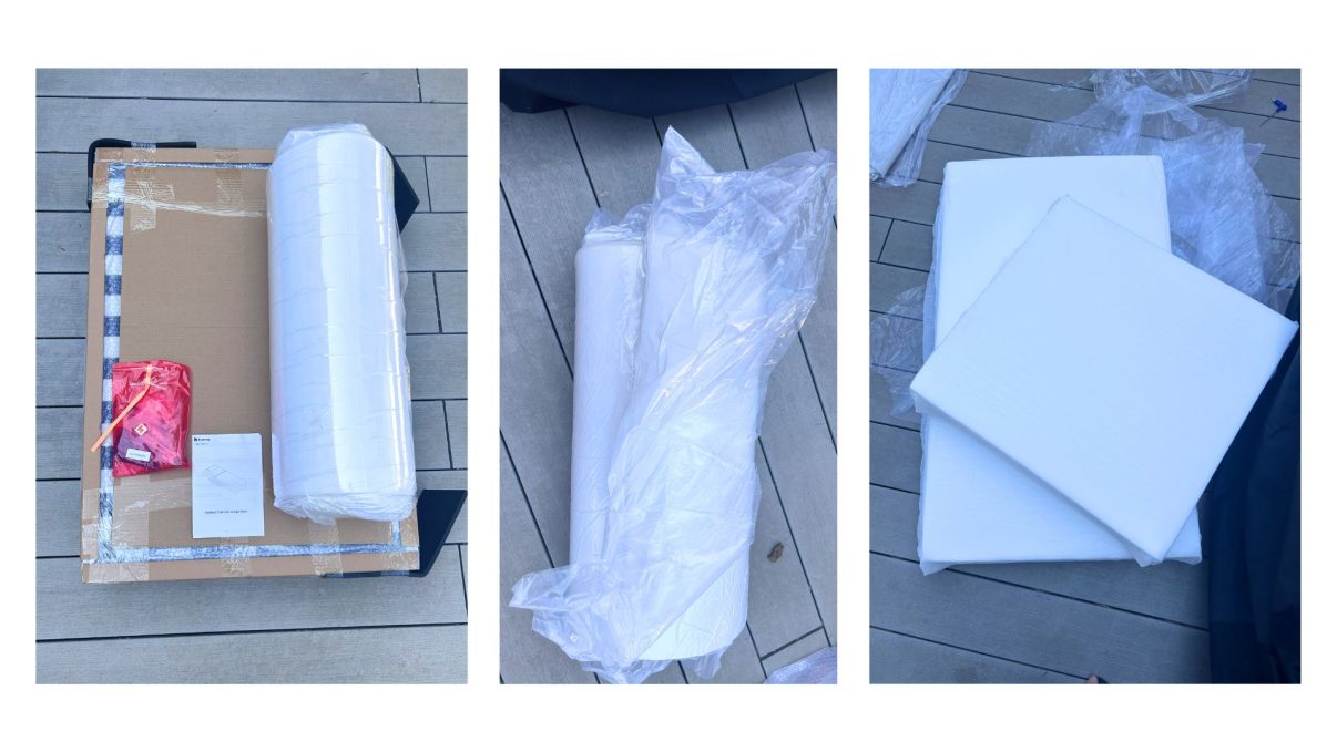 deballage transat de jardin en aluminium Homary Tevara