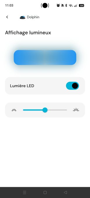 appli maytronics paramétrage LED