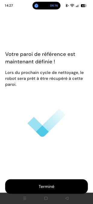 appli maytronics paroi de stationnement validée