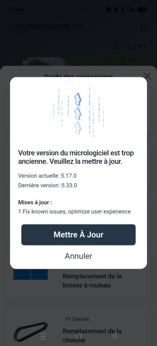 appli Ecovacs Home mise à jour