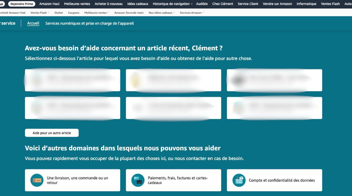 service client Amazon (1)