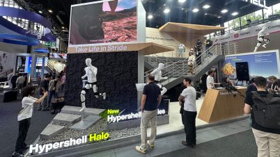Hypershell Halo : l'exosquelette passe à 4 moteurs et descend jusqu'aux genoux Stand Hypershell à l'IFA 26