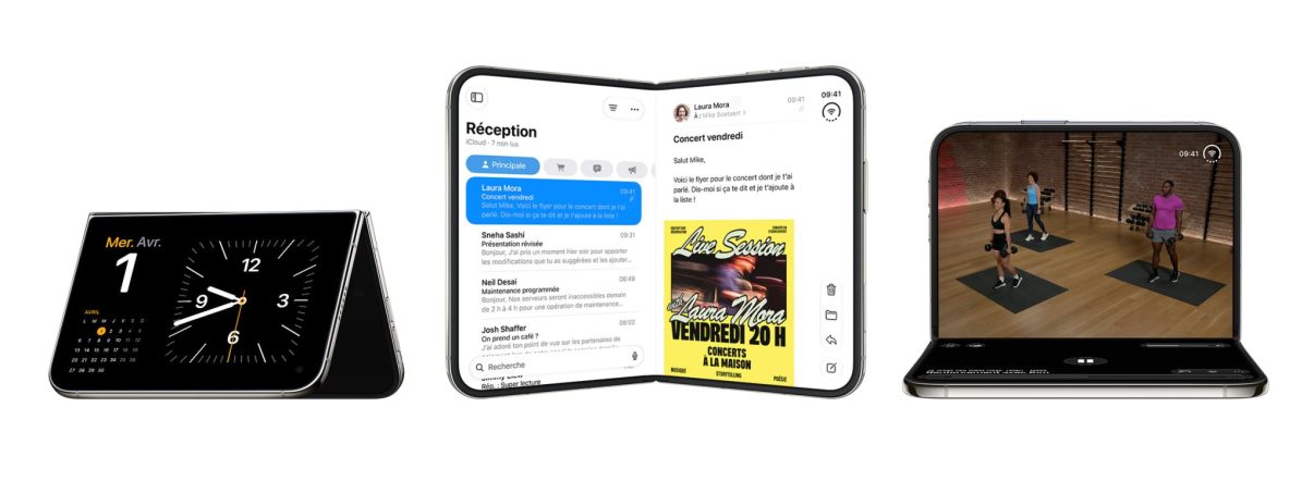 Les différentes positions de l'iPhone Duo