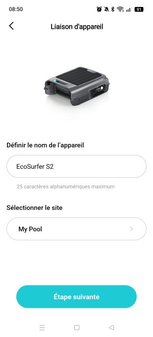 Appli Aiper nom d'appareil