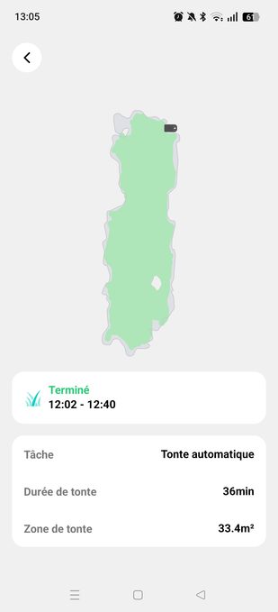 appli terramow historique de tonte automatique