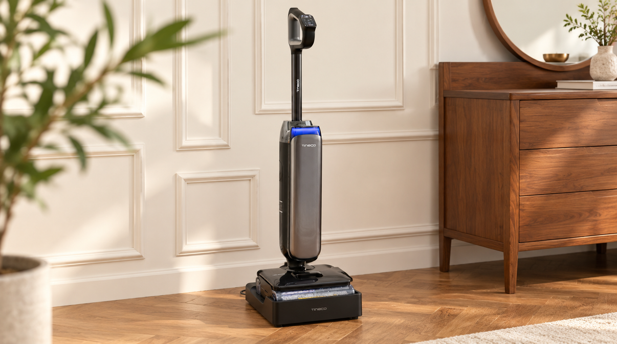 Aspirateur Tineco dans un intérieur chaleureux