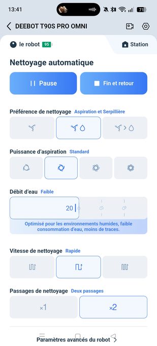 appli ecovacs réglages