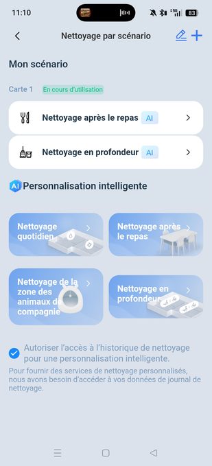 appli ecovacs scénarios