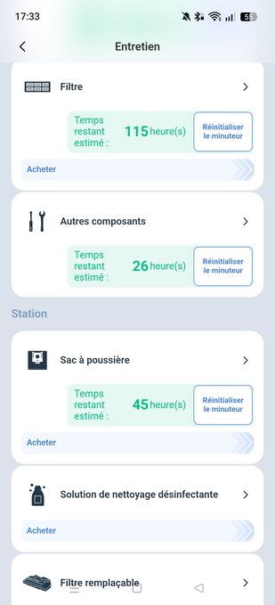 appli ecovacs entretien consommables