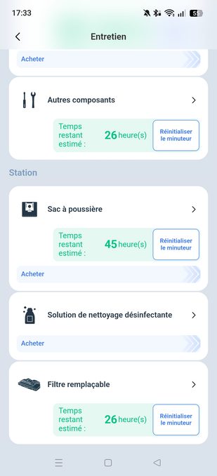 appli ecovacs entretien composants